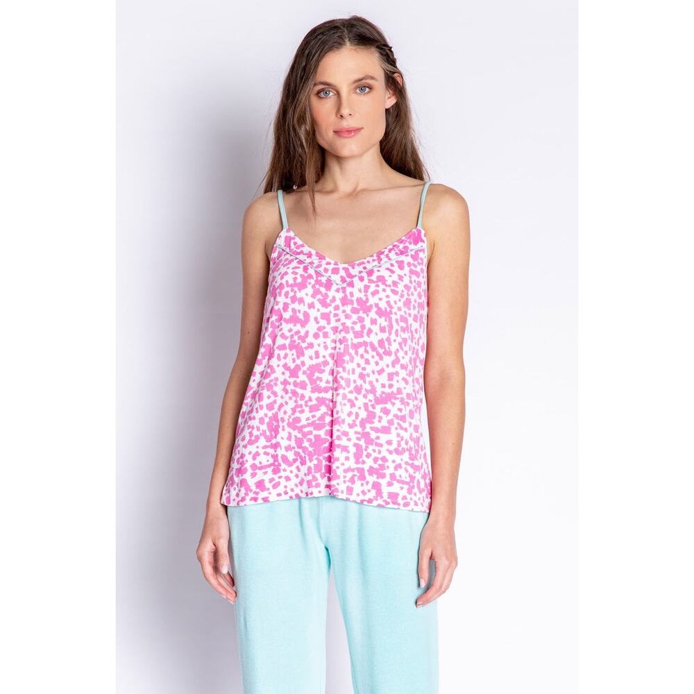 PJ Salvage Pink Leopard Night & Day Spot Short and Cami Pajama Set Size M / L - Picture 7 of 8